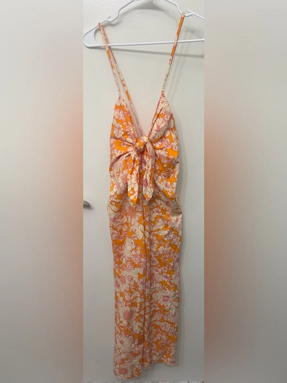 EUC J.Crew Tie Front Cotton Poplin Midi Dress